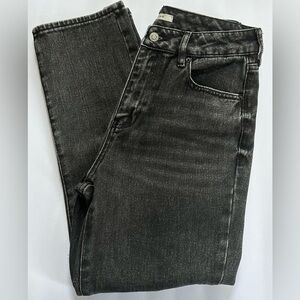 Pacsun Women's Pac Sun Sz 27 High Rise Black Wash Denim Straight Leg Mom Jeans